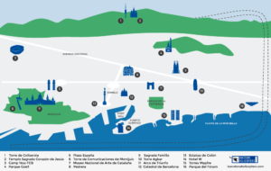 mapa tour barcelona helicoptero